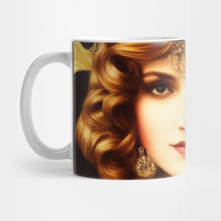 Woman With Filigrane Jewels Mug